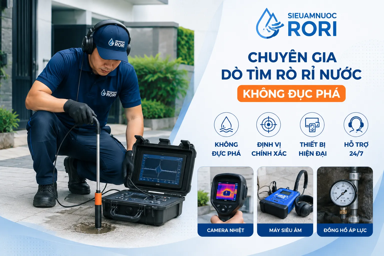 Thợ dò tìm rò rỉ nước
