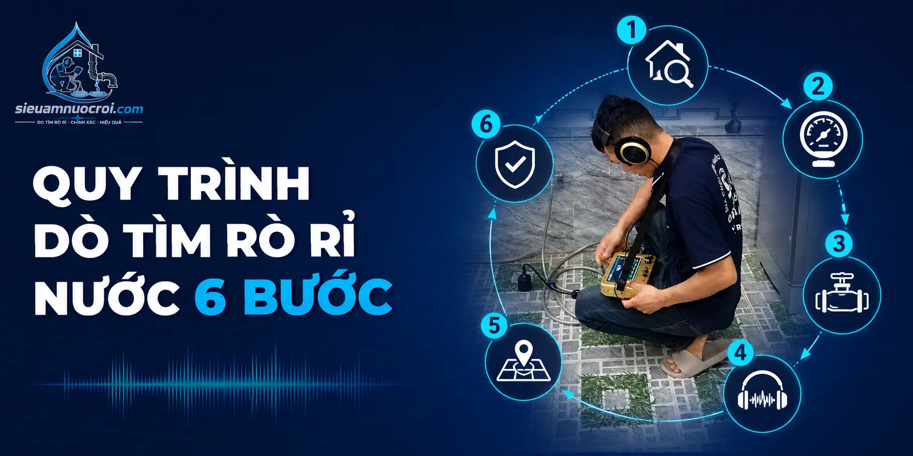 Quy trình dò tìm rò rỉ nước 6 bước
