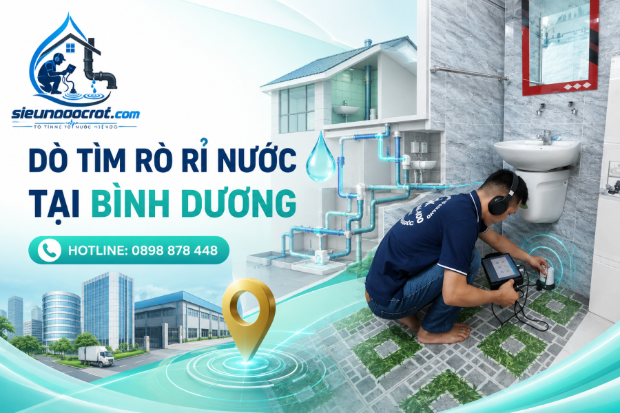 Dò tìm rò rỉ nước tạp Bình Dương