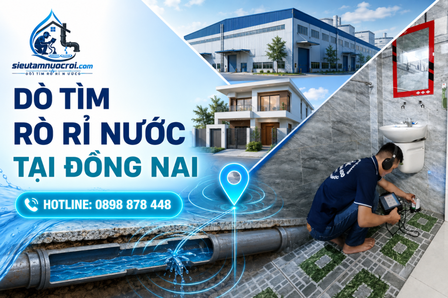Siêu âm - Dò tìm rò rỉ nước tạp Đồng Nai